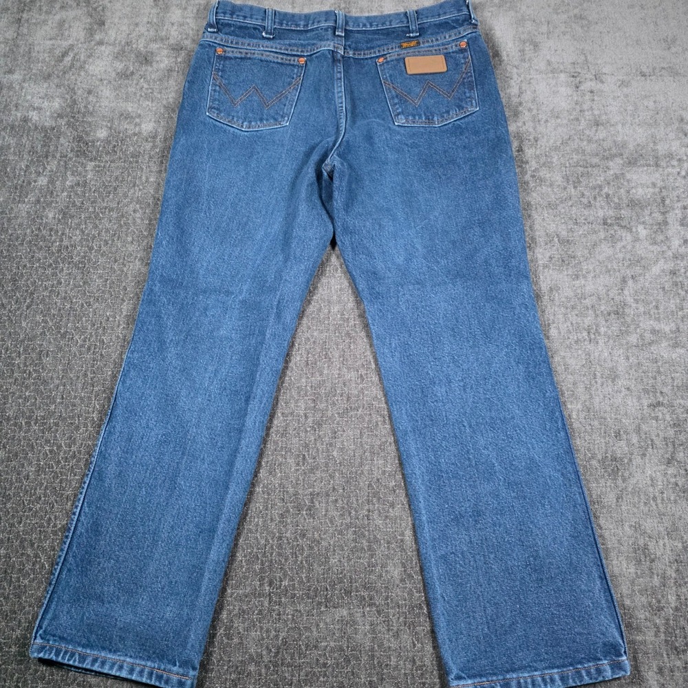Wrangler Cowboy Cut Jeans Mens 36x30 Blue Denim Straight Leg 936PWD Western